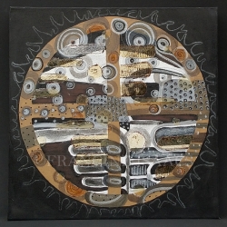 Mixed media on canvas